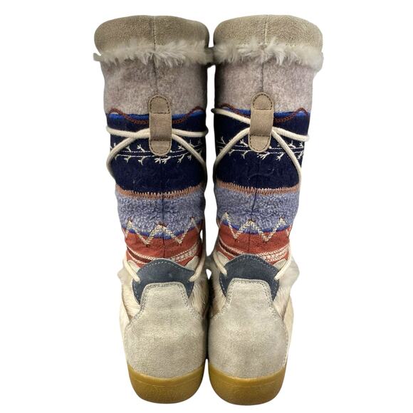Vintage Tecnica Women’s Ivory Goat Fur Winter Boots Size 42 US 9.5 - Picture 8 of 10